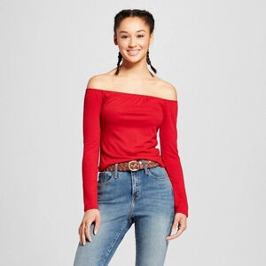 Ribbed Off the Shoulder Long Sleeve Top​​​​​​​​​​
